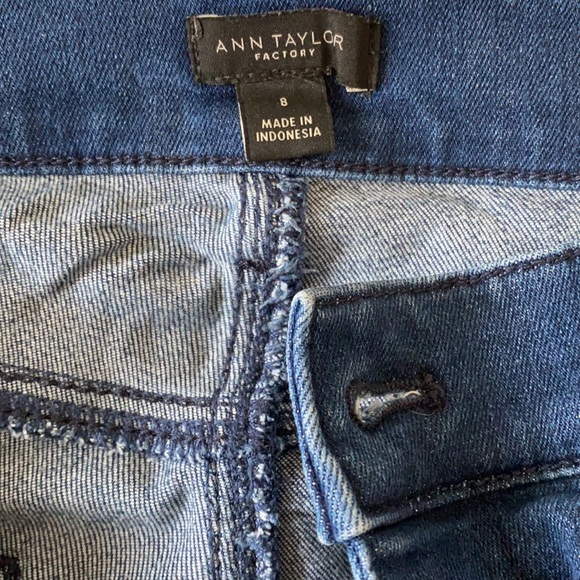 Ann Taylor skinny blue denim jeans size 8 high waisted - Picture 6 of 9